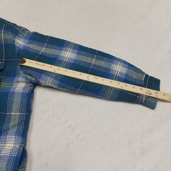 VTG TIMBER RIDGE Quilt Lined Plaid Flannel Shirt Jacket Grunge Men's Size Large - Picture 6 of 7